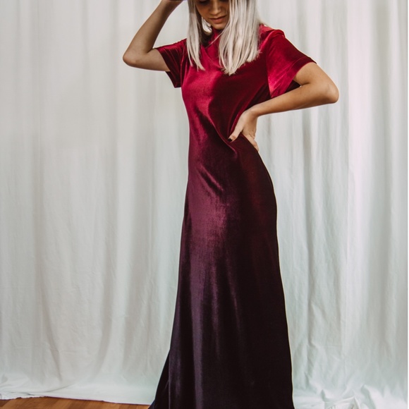 Vintage Dresses & Skirts - 90s Ombre Velvet Magic Dress